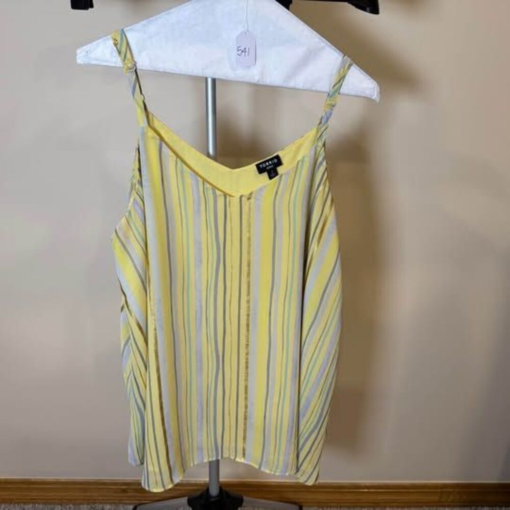 Torrid Sophie Yellow Striped Cami Top Size 2 (2X)
